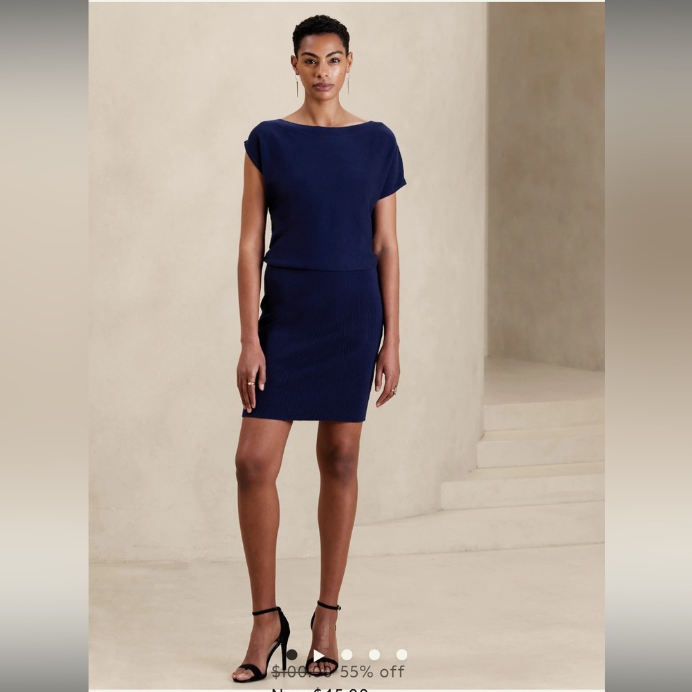NWT Banana Republic factory boatneck sweater dress—current season!